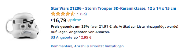 star wars storm trooper keramik tasse geek geschenk